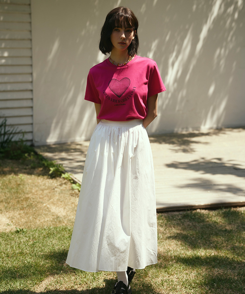 THE GREEN LAB（ザグリーンラボ）の「ハートプラネット1 グラフィック半袖Tシャツ [ピンク]（Tシャツ/カットソー・レディース・その他・FREE）」の6枚目の写真