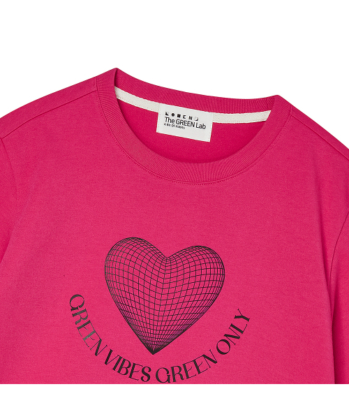 THE GREEN LAB（ザグリーンラボ）の「ハートプラネット1 グラフィック半袖Tシャツ [ピンク]（Tシャツ/カットソー・レディース・その他・FREE）」の9枚目の写真