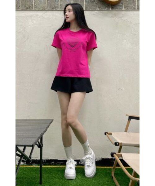 THE GREEN LAB（ザグリーンラボ）の「ハートプラネット1 グラフィック半袖Tシャツ [ピンク]（Tシャツ/カットソー・レディース・その他・FREE）」の16枚目の写真