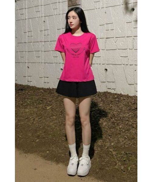 THE GREEN LAB（ザグリーンラボ）の「ハートプラネット1 グラフィック半袖Tシャツ [ピンク]（Tシャツ/カットソー・レディース・その他・FREE）」の20枚目の写真