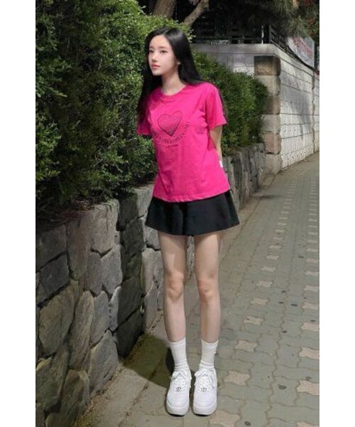 THE GREEN LAB（ザグリーンラボ）の「ハートプラネット1 グラフィック半袖Tシャツ [ピンク]（Tシャツ/カットソー・レディース・その他・FREE）」の22枚目の写真