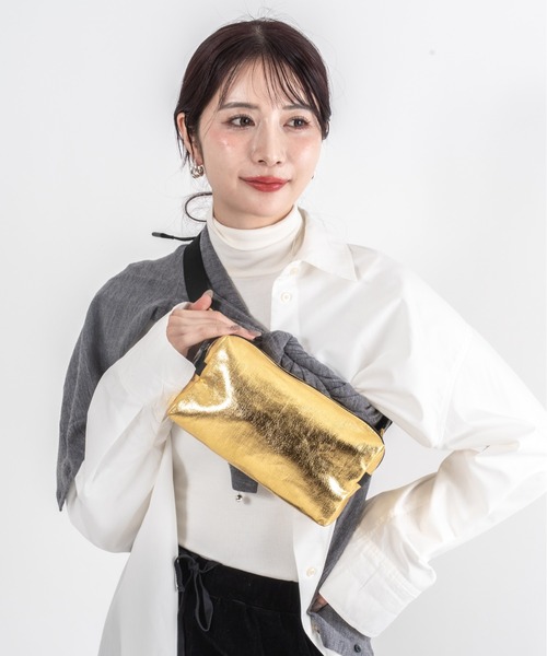 Jack Gomme（ジャックゴム）の「【JACK GOMME】ナイロン ボディバッグ ウェストポーチ　BLOOM（ボディバッグ/ウエストポーチ・レディース・ゴールド・FREE）」の8枚目の写真