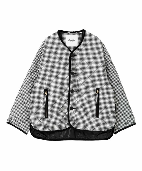 LOGEMENT DE CLAIRE(ロジュモンドクレール)の「【Gymphlex/ジムフレックス】 QUILT DOWN COLLARLESS JACKET(ダウンジャケット/コート・レディース・チェック・FREE)」の1枚目の写真