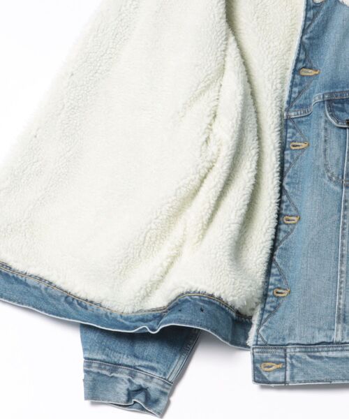 Lee（リー）の「Lee/リー【暖】ボアストームライダー アウター/コーデュロイセットアップ可（デニムジャケット・メンズ・ブラック/ブルー/インディゴブルー/ブラウン・SMALL/MEDIUM/LARGE/X-LARGE）」の6枚目の写真