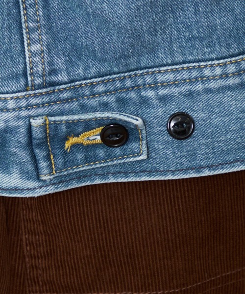 Lee（リー）の「Lee/リー【暖】ボアストームライダー アウター/コーデュロイセットアップ可（デニムジャケット・メンズ・ブラック/ブルー/インディゴブルー/ブラウン・SMALL/MEDIUM/LARGE/X-LARGE）」の15枚目の写真