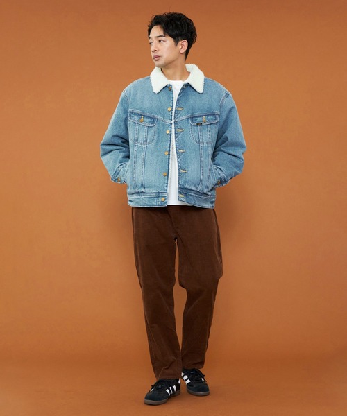 Lee（リー）の「Lee/リー【暖】ボアストームライダー アウター/コーデュロイセットアップ可（デニムジャケット・メンズ・ブラック/ブルー/インディゴブルー/ブラウン・SMALL/MEDIUM/LARGE/X-LARGE）」の16枚目の写真