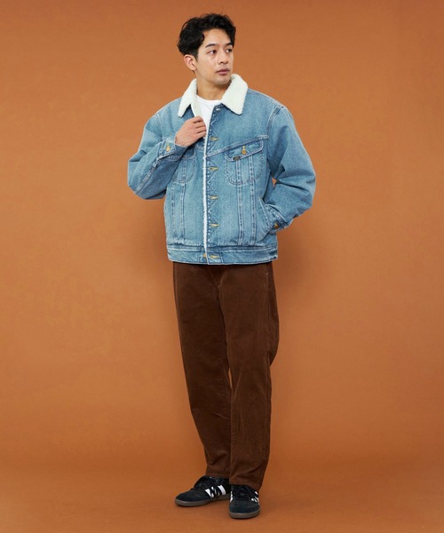 Lee（リー）の「Lee/リー【暖】ボアストームライダー アウター/コーデュロイセットアップ可（デニムジャケット・メンズ・ブラック/ブルー/インディゴブルー/ブラウン・SMALL/MEDIUM/LARGE/X-LARGE）」の17枚目の写真