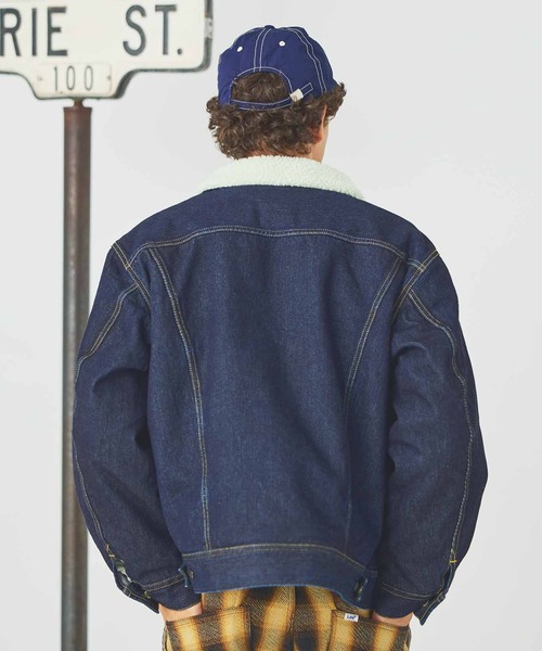 Lee（リー）の「Lee/リー【暖】ボアストームライダー アウター/コーデュロイセットアップ可（デニムジャケット・メンズ・ブラック/ブルー/インディゴブルー/ブラウン・SMALL/MEDIUM/LARGE/X-LARGE）」の20枚目の写真