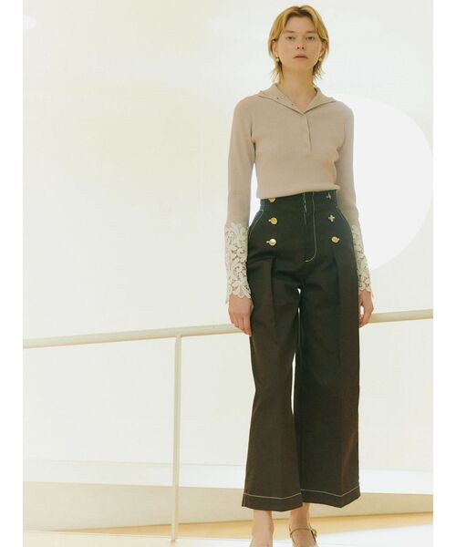 Dickies(ディッキーズ)の「【Dickies別注】マリンタックワイドパンツ(その他パンツ・レディース・ベージュ/ネイビー/ダークブラウン/ダークグリーン・SMALL/MEDIUM)」の5枚目の写真
