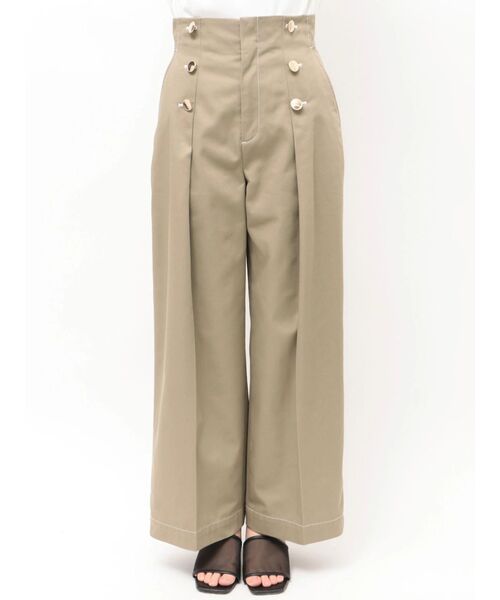 Dickies(ディッキーズ)の「【Dickies別注】マリンタックワイドパンツ(その他パンツ・レディース・ベージュ/ネイビー/ダークブラウン/ダークグリーン・SMALL/MEDIUM)」の8枚目の写真