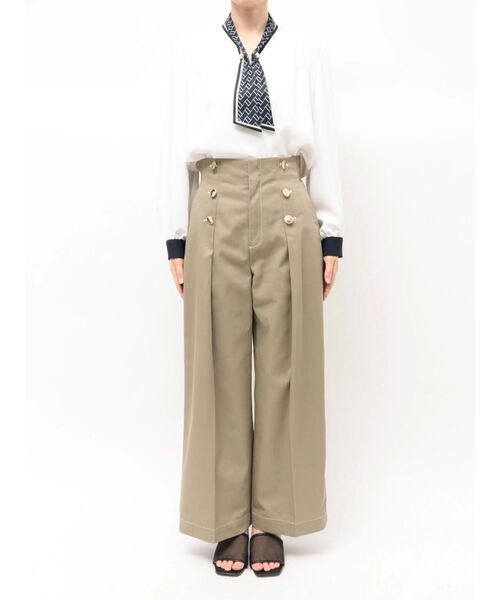 Dickies(ディッキーズ)の「【Dickies別注】マリンタックワイドパンツ(その他パンツ・レディース・ベージュ/ネイビー/ダークブラウン/ダークグリーン・SMALL/MEDIUM)」の16枚目の写真