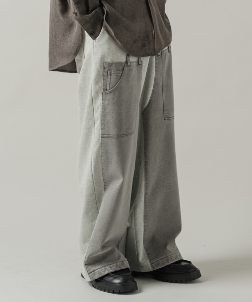 CASPER JOHN（キャスパージョン）の「Drill docking sweat pants/ドリルドッキングスウェットパンツ（スウェットパンツ・メンズ・ブラック/グレー・LARGE/MEDIUM/SMALL/X-SMALL）」の15枚目の写真