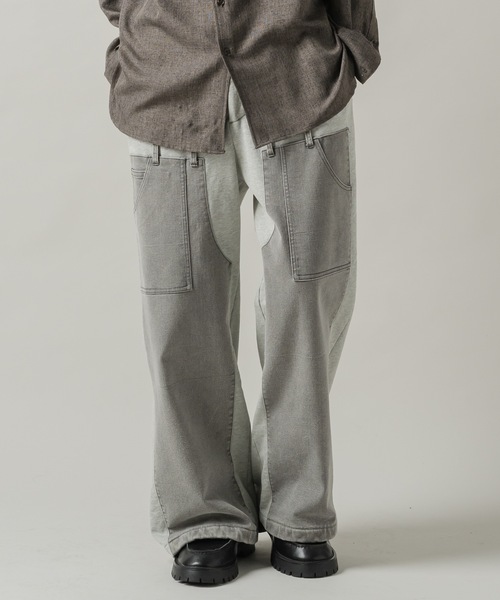 CASPER JOHN（キャスパージョン）の「Drill docking sweat pants/ドリルドッキングスウェットパンツ（スウェットパンツ・メンズ・ブラック/グレー・LARGE/MEDIUM/SMALL/X-SMALL）」の14枚目の写真