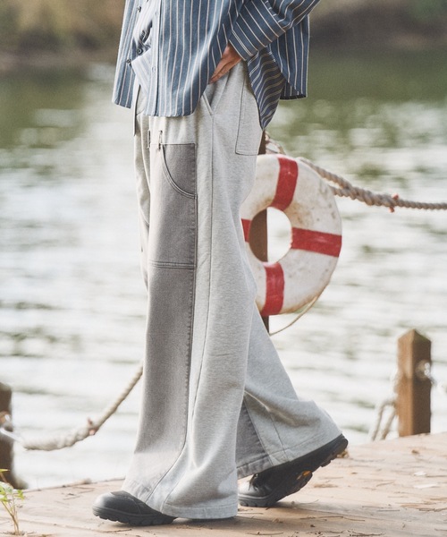 CASPER JOHN（キャスパージョン）の「Drill docking sweat pants/ドリルドッキングスウェットパンツ（スウェットパンツ・メンズ・ブラック/グレー・LARGE/MEDIUM/SMALL/X-SMALL）」の8枚目の写真