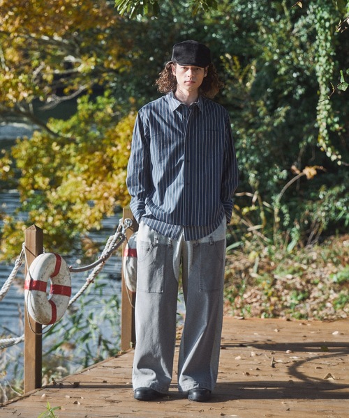 CASPER JOHN（キャスパージョン）の「Drill docking sweat pants/ドリルドッキングスウェットパンツ（スウェットパンツ・メンズ・ブラック/グレー・LARGE/MEDIUM/SMALL/X-SMALL）」の10枚目の写真