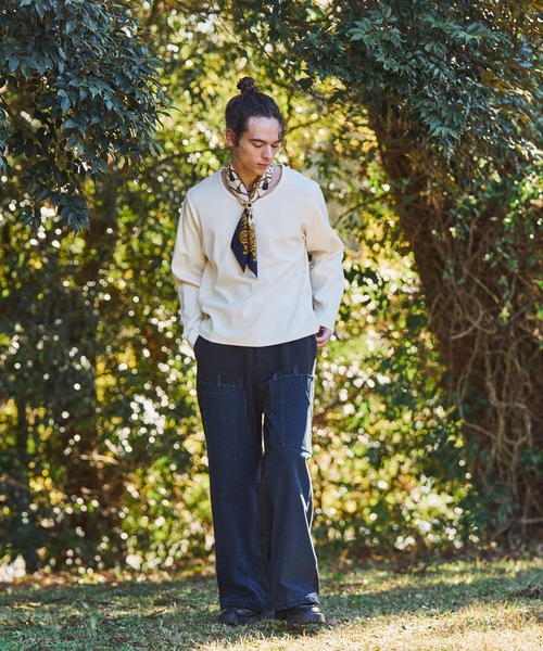 CASPER JOHN（キャスパージョン）の「Drill docking sweat pants/ドリルドッキングスウェットパンツ（スウェットパンツ・メンズ・ブラック/グレー・LARGE/MEDIUM/SMALL/X-SMALL）」の6枚目の写真