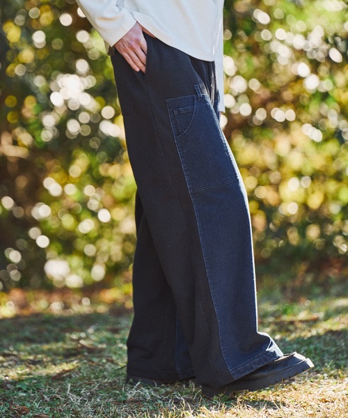 CASPER JOHN（キャスパージョン）の「Drill docking sweat pants/ドリルドッキングスウェットパンツ（スウェットパンツ・メンズ・ブラック/グレー・LARGE/MEDIUM/SMALL/X-SMALL）」の4枚目の写真