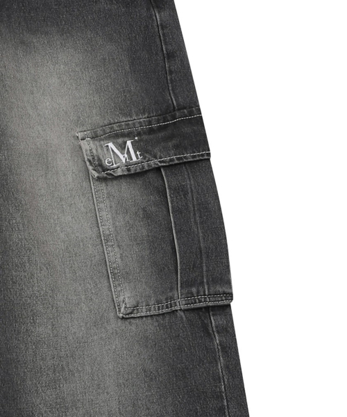 MUCENT（ムセント）の「カルレットワイドカーゴデニムパンツ (2カラー)（デニムパンツ・レディース・ネイビー/ブラック・S/M/L/XL/2XL）」の7枚目の写真