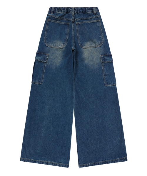 MUCENT（ムセント）の「カルレットワイドカーゴデニムパンツ (2カラー)（デニムパンツ・レディース・ネイビー/ブラック・S/M/L/XL/2XL）」の11枚目の写真