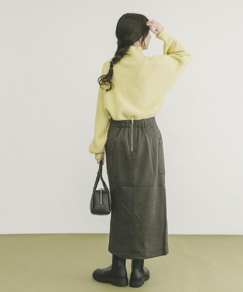 ITEMS URBANRESEARCH（アイテムズ アーバンリサーチ）の「フワフワボトルネックニット（ニット/セーター・レディース・チャコールグレー/ライトベージュ/イエロー系その他/パープル・FREE）」の14枚目の写真