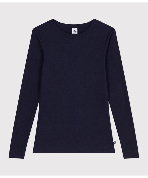 PETIT BATEAU(プチバトー)の「長袖Tシャツ(Tシャツ/カットソー・レディース・ネイビー/オフホワイト・XX-SMALL/X-SMALL/SMALL/MEDIUM)」の5枚目の写真