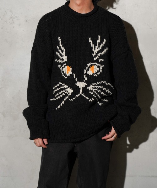セール】THRIFTY LOOK / スリフティールック HAND KNITTING 'CAT' ROLL