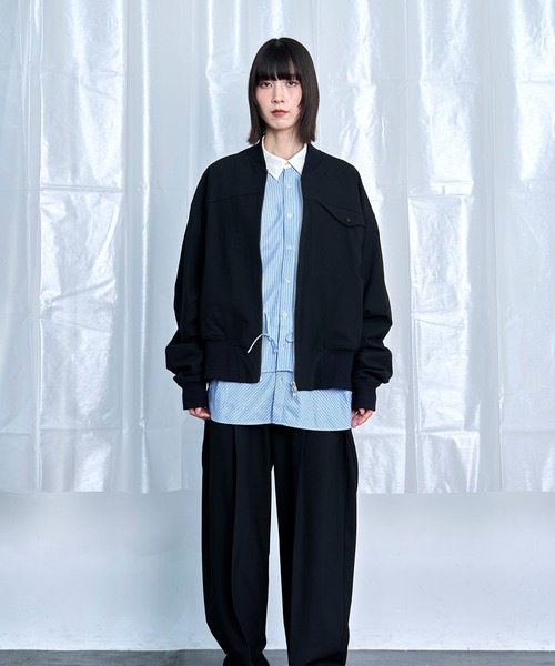 Nora Lily(ノラリリー)の「【Nora Lily】Cocoon Silhouette Jacket(ブルゾン・メンズ・グレー/ネイビー/ブラック・FREE)」の15枚目の写真