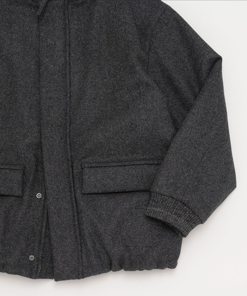 STILL BY HAND（スティルバイハンド）の「【STILL BY HAND】Padded wool blouson（ブルゾン・メンズ・ブラック/ダークグレー・46/48）」の6枚目の写真