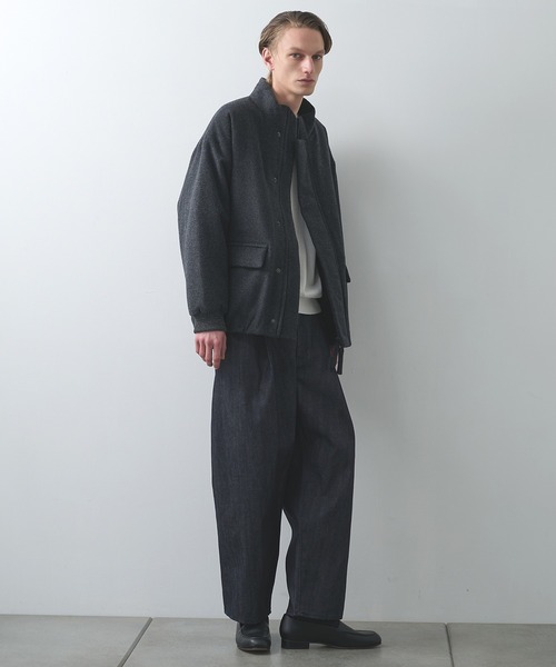 STILL BY HAND（スティルバイハンド）の「【STILL BY HAND】Padded wool blouson（ブルゾン・メンズ・ブラック/ダークグレー・46/48）」の13枚目の写真