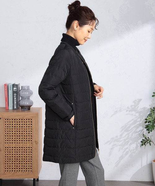 GALLORIA（ギャローリア）の「中綿ロングコート（その他アウター・レディース・ブラック/ネイビー・S/M/LL/L）」の4枚目の写真