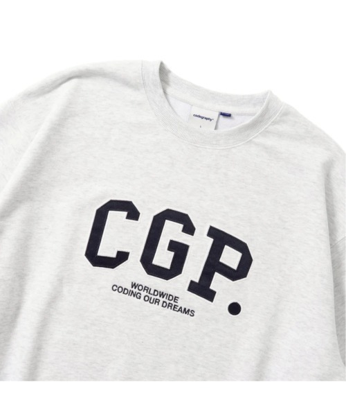 codegraphy（コードグラフィー）の「CGP Arch Logo Man-to-Man CBEBUTL330（スウェット・メンズ・バーガンディー/ネイビー/オートミール/ヘザーグレー/ブラック・SMALL/MEDIUM/LARGE）」の11枚目の写真