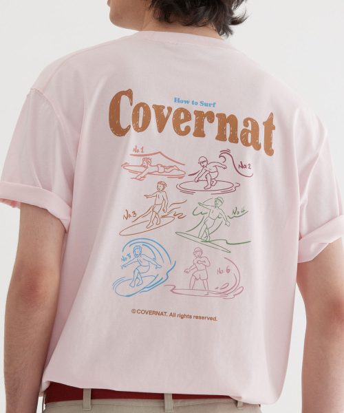 COVERNAT(カバーナット)の「クールコットンサーフィンモーショングラフィックTシャツライトピンク(Tシャツ/カットソー・レディース・その他・X-SMALL/SMALL/MEDIUM/LARGE/X-LARGE)」の8枚目の写真