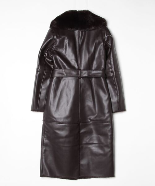 Guess（ゲス）の「MARCIANO ZOEY Faux Leather Coat ロングコート  （ムートンコート・レディース・ブラウン・38）」の12枚目の写真