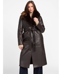 Guess | MARCIANO ZOEY Faux Leather Coat ロングコート  (ムートンコート)