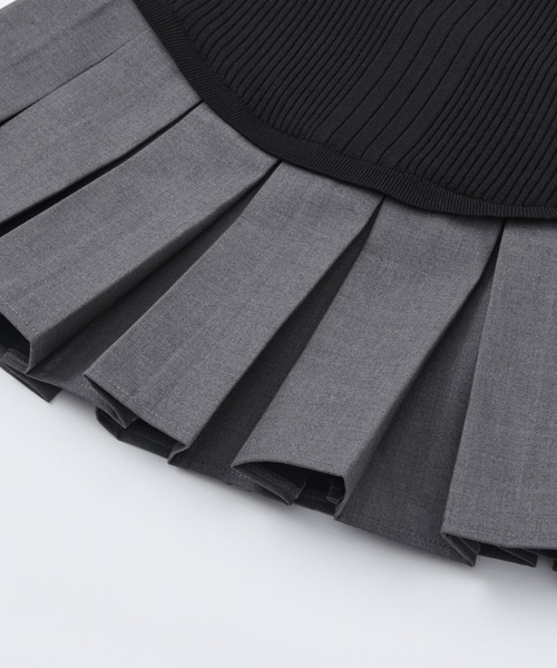 Uniform Pleated Mini Onepiece（ワンピース）｜andwang（アンドワン