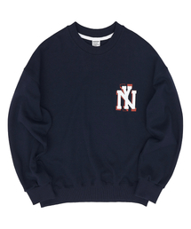 NYシンプルロゴスウェットシャツ-ネイビー