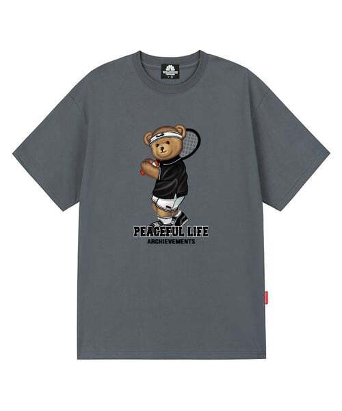 TRIPSHION(トリップション)の「TENNIS BOY BEAR Tシャツ - グレー(Tシャツ/カットソー・メンズ・その他・LARGE/MEDIUM/X-LARGE)」の1枚目の写真