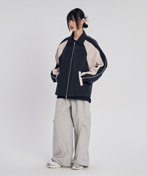 SLOW RECORD HOUSE（スローレコードハウス）の「パラシュートフレアパンツ_グレー（スウェットパンツ・レディース・その他・LARGE/MEDIUM）」の9枚目の写真