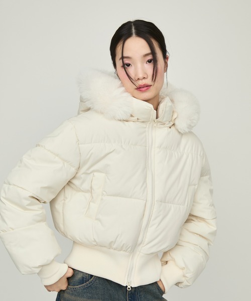 Faux Fur Hooded Down Jacket / フェイクファーフード付きダウン