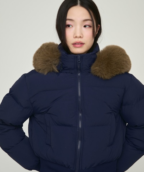 セール】Faux Fur Hooded Down Jacket / フェイクファーフード付き セール】Faux Fur Hooded Down Jacket / フェイクファーフード付き