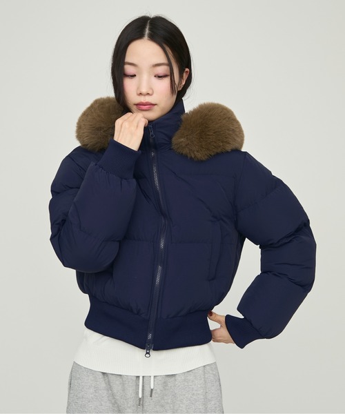 セール】Faux Fur Hooded Down Jacket / フェイクファーフード付き