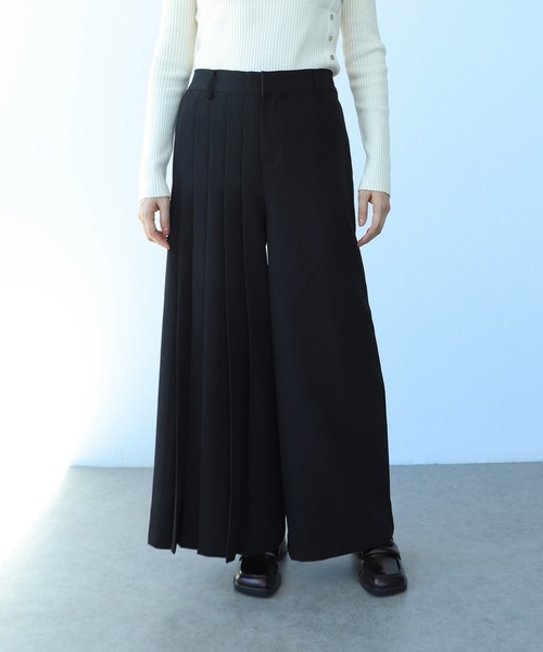 Cepica（セピカ）の「ハーフプリーツパンツ（スラックス・レディース・ブラック・FREE）」の4枚目の写真