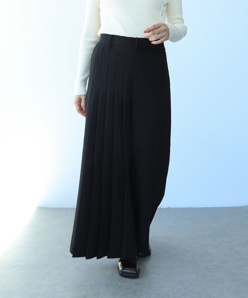 Cepica（セピカ）の「ハーフプリーツパンツ（スラックス・レディース・ブラック・FREE）」の5枚目の写真