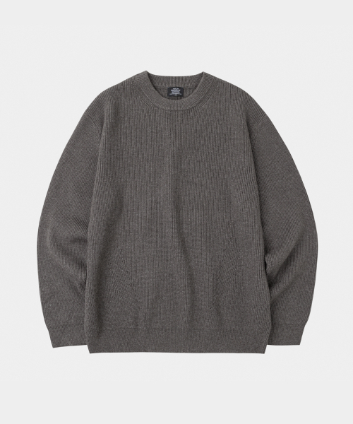 LETTERCOMO(レテルコモ)の「エッセンシャルハチラウンドニットダークグレー(ニット/セーター・レディース・その他・MEDIUM/LARGE)」の1枚目の写真