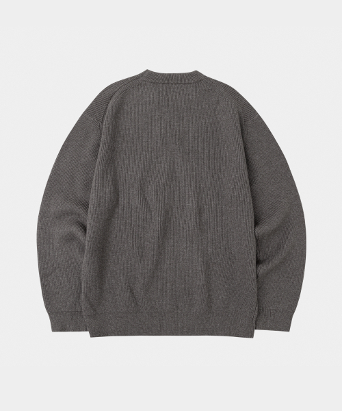 LETTERCOMO(レテルコモ)の「エッセンシャルハチラウンドニットダークグレー(ニット/セーター・レディース・その他・MEDIUM/LARGE)」の2枚目の写真