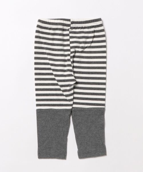 Bambin（ボンバン）の「【 Bambin / ボンバン 】 ナチュラルカラー ボーダー 切り替え レギンス（レギンス/スパッツ・キッズ・ライトグレー/ブラウン/ブラック/ダークグレー・80/90/100）」の7枚目の写真