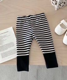 Bambin | 【 Bambin / ボンバン 】 ナチュラルカラー ボーダー 切り替え レギンス(レギンス/スパッツ)