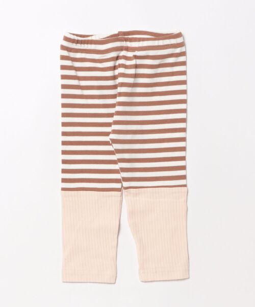 Bambin（ボンバン）の「【 Bambin / ボンバン 】 ナチュラルカラー ボーダー 切り替え レギンス（レギンス/スパッツ・キッズ・ライトグレー/ブラウン/ブラック/ダークグレー・80/90/100）」の8枚目の写真
