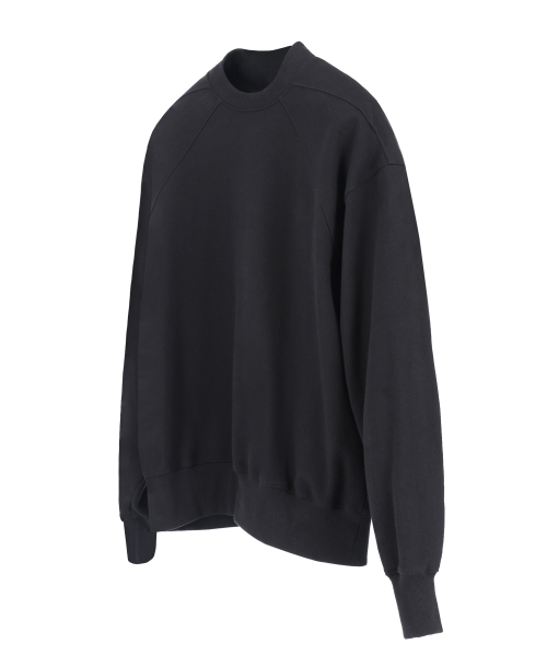 DGNAK(ディグナク)の「ストラクチャーバックタックスウェットシャツ(ブラック)_ PE3TS0101(スウェット・メンズ・ブラック・MEDIUM/LARGE)」の1枚目の写真