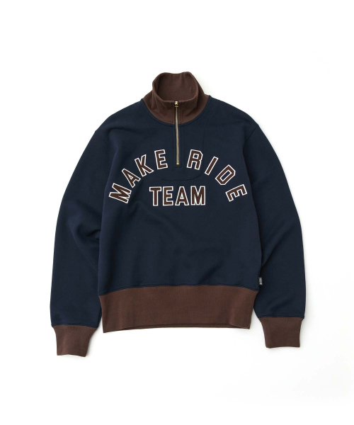 WMC(ダブリューエムシー)の「レタリングスウェットハーフジップ_NAVY(その他トップス・メンズ・ネイビー・MEDIUM/LARGE/X-LARGE)」の2枚目の写真
